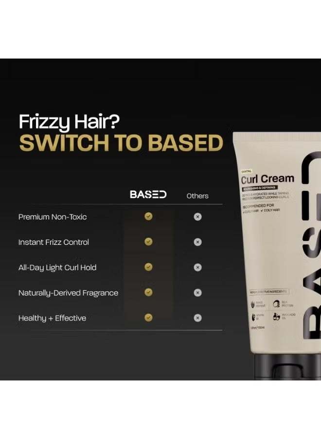 Based Curl Cream, Defines Curls, Controls Frizz, Medium Hold, Hydrates & Nourishes with Agave, Silk Protein & Castor Oil, No Harmful Chemicals or Artificial Fragrance (6.8 Oz Pack of 1) - Image 2